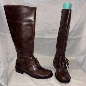 Matisse Dark Brown Stacked Heeled Boots